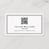 Taxichauffeur Chauffeur Airport Service Zwart Wit Visitekaartje (Voorkant)