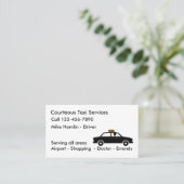 Taxichauffeur Eenvoudige Visitekaartjes (Staand voorkant)