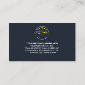 Taxichauffeur vervoer visitekaartje (Achterkant)