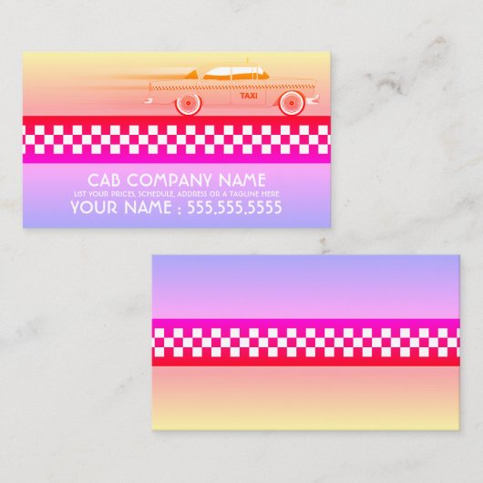 taxichauffeur visitekaartje (Voorkant / Achterkant)
