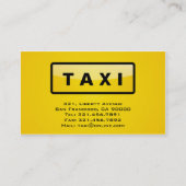 taxichauffeur - Visitekaartjes (Achterkant)