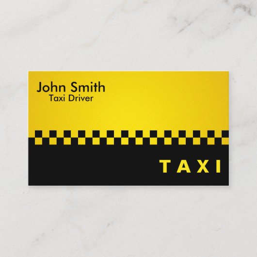 taxichauffeur - Visitekaartjes (Voorkant)