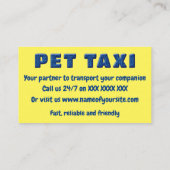 taxidenim voor gezelschapsdieren visitekaartje (Achterkant)