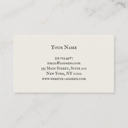 Taxidermie, Deer Hunter Visitekaartje (Achterkant)