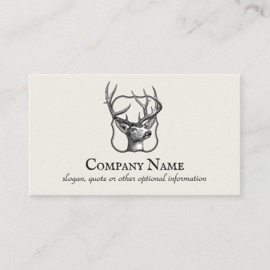 Taxidermie, Deer Hunter Visitekaartje (Voorkant)