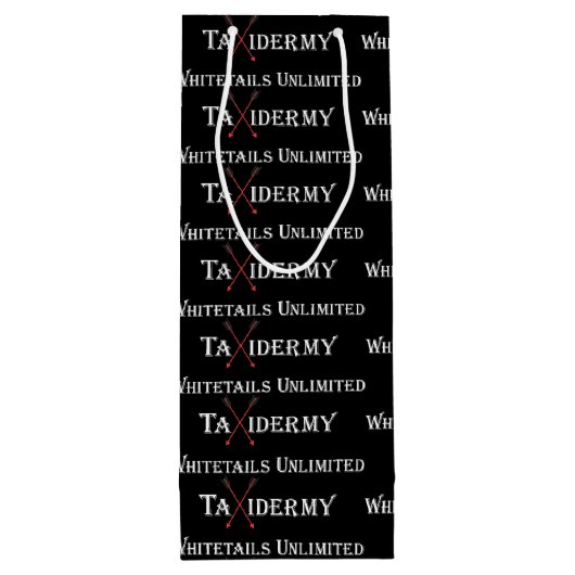 Taxidermie Logo Wijn Cadeautas (Achterkant)