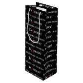 Taxidermie Logo Wijn Cadeautas (Voorkant Gekanteld)