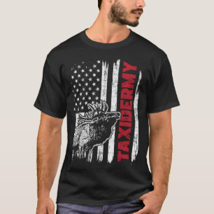 Taxidermie USA Vlag Taxidermist Herten vulling Ani T-shirt