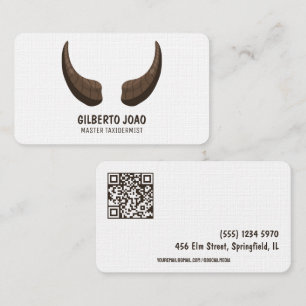Taxidermist aangepaste QR Visitekaartje