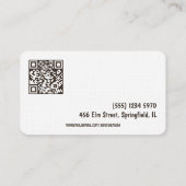 Taxidermist aangepaste QR Visitekaartje (Achterkant)