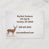 Taxidermist Big Buck Hunter met pistool Visitekaartje (Achterkant)