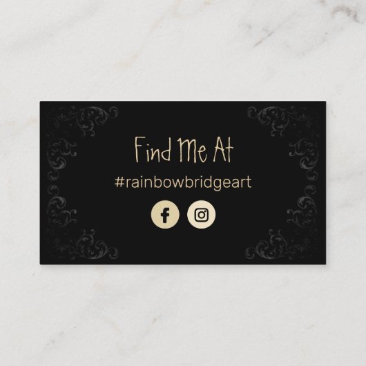 Taxidermist Keepsakes en nieuwsgierigheid Visitekaartje (Achterkant)