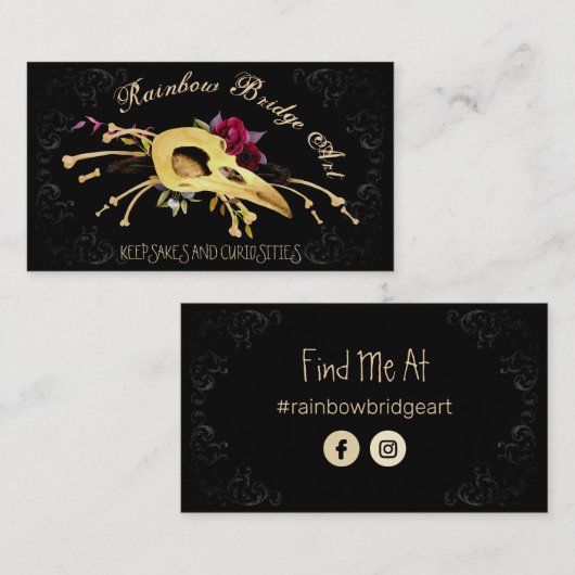 Taxidermist Keepsakes en nieuwsgierigheid Visitekaartje (Voorkant / Achterkant)