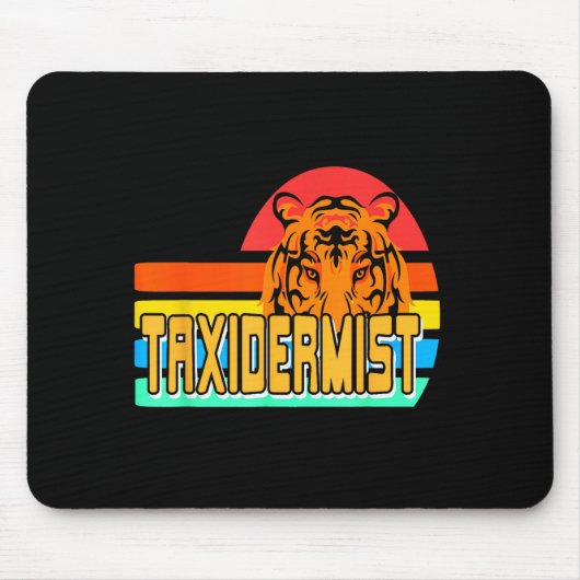 Taxidermist Tiger Preservation Retro Wildlife Natu Muismat (Voorkant)