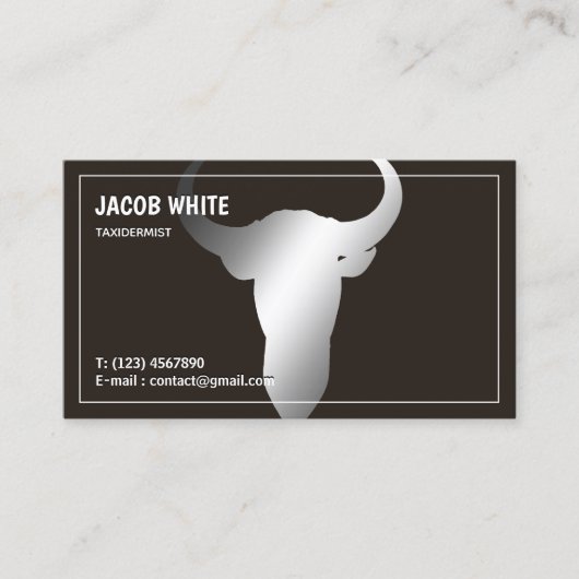 Taxidermist Visitekaartje (Voorkant)