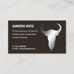 taxidermist zwart visitekaartje