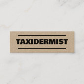 Taxidermy Kraft Mini Visitekaartje (Voorkant)