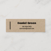 Taxidermy Kraft Mini Visitekaartje (Achterkant)