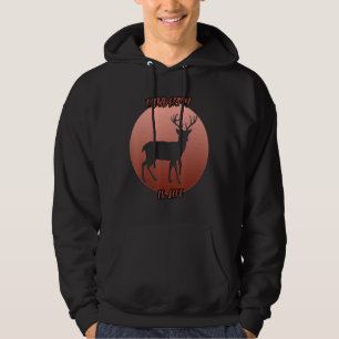 Taxidermy schaduwen in een rode cirkel hoodie