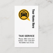Taxikaart Route Cab Service Visitekaartje (Achterkant)