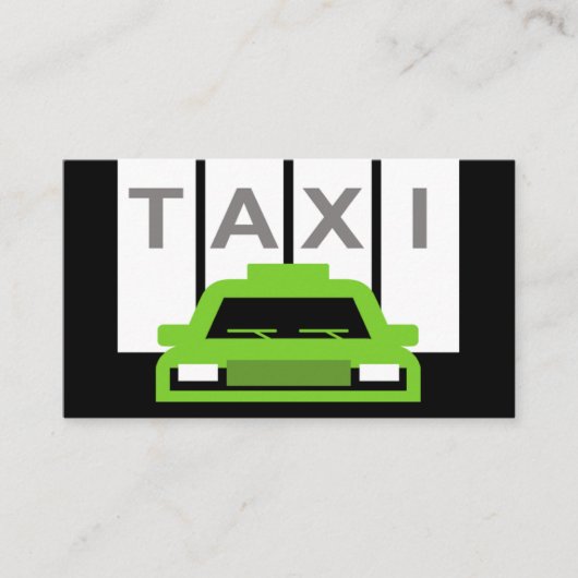 Taxis Auto Verticale Strepen Visitekaartje (Voorkant)
