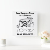 Taxi's en autohire Cartoon Vierkante Klok (Huis)
