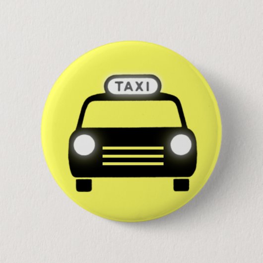 Taxi's in zwart-wit ronde button 5,7 cm (Voorkant)
