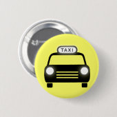 Taxi's in zwart-wit ronde button 5,7 cm (Voorkant /achterkant)