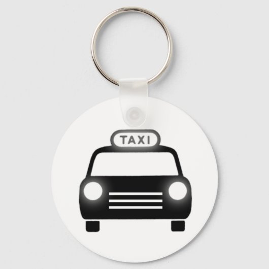 Taxi's in zwart-wit sleutelhanger (Voorkant)