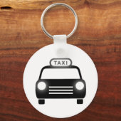 Taxi's in zwart-wit sleutelhanger (Voorkant)