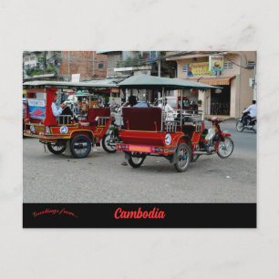 Taxi's naar Phnom Penh Cambodja Briefkaart