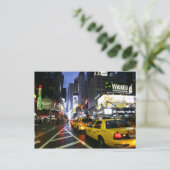 Taxis op Broadway New York Briefkaart (Staand voorkant)
