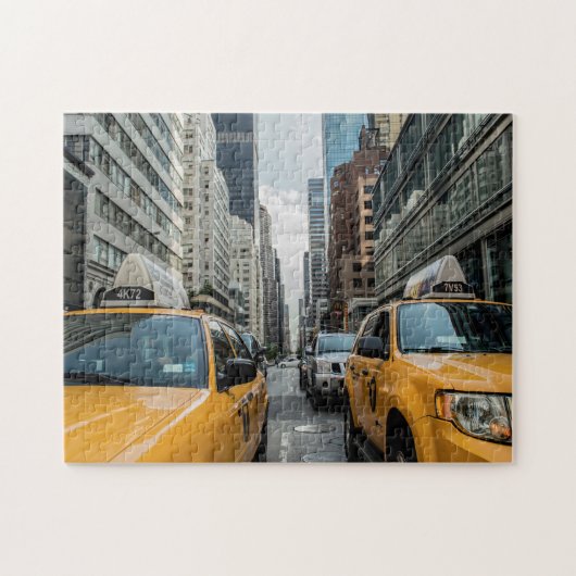 Taxis van New York. Legpuzzel (Horizontaal)