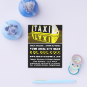Taxischildreflectie, Taxi Cab-bedrijf en Prijslijs Flyer (Enkel)