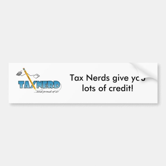 TaxNerd Bumpersticker 2 (Voorkant)