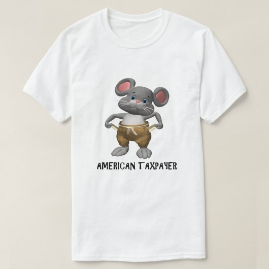 Taxpayer IRS Joke Taxday Humor Funny Mouse Cute T-shirt (Design voorkant)
