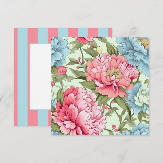 Taylongetische Pioenrozen Kaart (Voorkant / Achterkant)