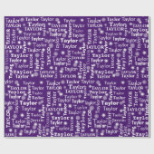 TAYLOR Aangepaste naam met sneeuwvlokken Cadeaupapier (Vlak)