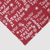 TAYLOR Aangepaste naam met sneeuwvlokken Tissuepapier (Detail)