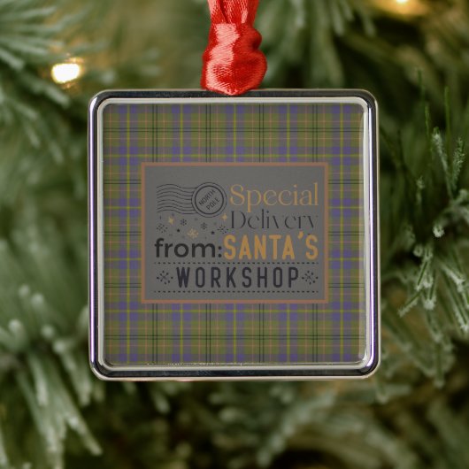 Taylor Ancient Original Scottish Tartan Metalen Ornament (Boom)