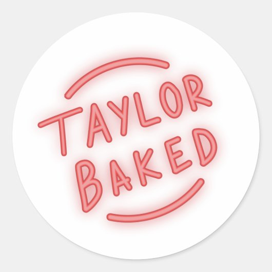 Taylor Baked Neon Logo Stickers (Voorkant)