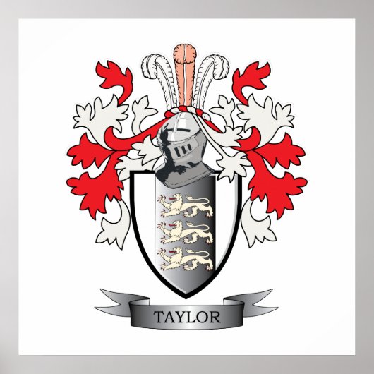 Taylor Coat of Arms Poster (Voorkant)