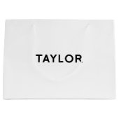 Taylor Elegant Gift Bag in zwart-wit Large Cadeautasje (Voorkant)