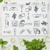 Taylor Eras Line Drawing Kitchen Towel Theedoek (Gevouwen)
