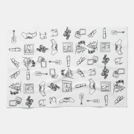 Taylor Eras Line Drawing Kitchen Towel Theedoek (Horizontaal)