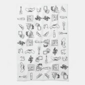Taylor Eras Line Drawing Kitchen Towel Theedoek (Verticaal)
