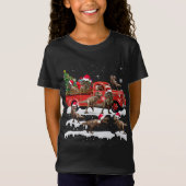 Taylor Familie Lelijke Kersttrui Rode Truck Pret T-shirt (Voorkant)