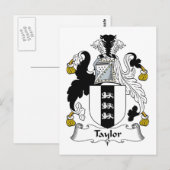 Taylor Family Crest Briefkaart (Voorkant / Achterkant)