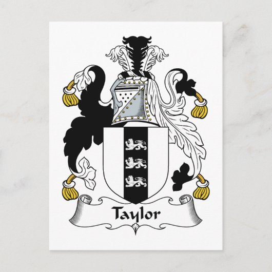 Taylor Family Crest Briefkaart (Voorkant)