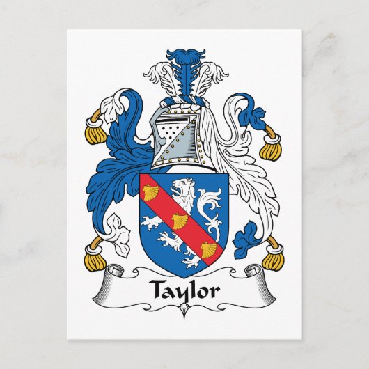 Taylor Family Crest Briefkaart (Voorkant)